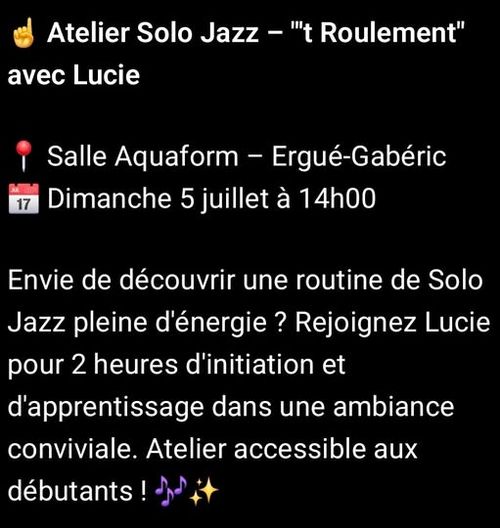 Atelier Solo Jazz "T Roulement"