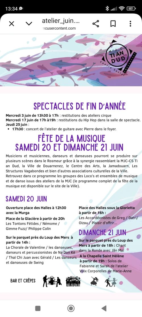 Fête des ateliers de la MJC au Rosmeur 